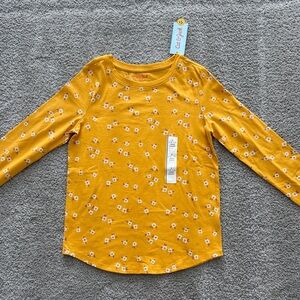 Cat & Jack Yellow Floral Long Sleeve Tee